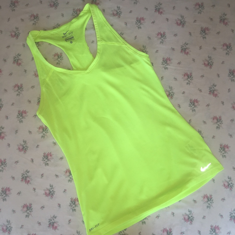 Neon Nike Dri Fit Tank Top